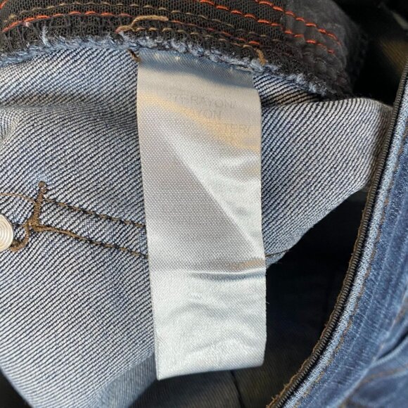 Democracy Women's Jeans Size 6 Ab Technology Skinny Frayed Hem Side Striped Blue - Picture 9 of 13